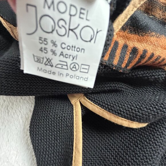 Jaskar Womens Black Knit Hand-Painted Cardigan Sweater Small Art to Wear Buttons - Picture 5 of 13